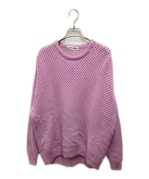 TTT MSW（ティー）TTT MSW (ティー) Wool pullover knit ピンク サイズ:FREEの古着・服飾アイテム