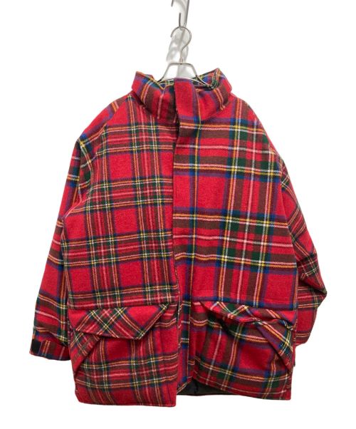 Richardson（リチャードソン）Richardson (リチャードソン) Tartan Down Jacket／ダウンジャケット レッド サイズ:Lの古着・服飾アイテム