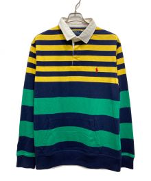 POLO RALPH LAUREN（ポロ・ラルフローレン）の古着「ボーダーラガーシャツ」｜イエロー×ネイビー