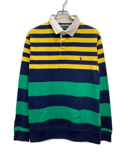 POLO RALPH LAUREN（ポロ・ラルフローレン）POLO RALPH LAUREN (ポロ・ラルフローレン) ボーダーラガーシャツ イエロー×ネイビー サイズ:ＸＬ 未使用品の古着・服飾アイテム