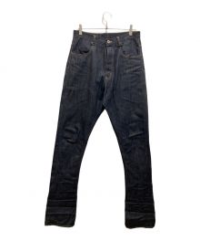 sulvam（サルバム）の古着「BOOTS CUT DENIM PANTS」｜ネイビー