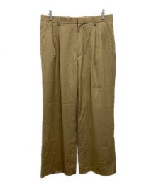 AURALEE（オーラリー）の古着「WOOL SILK TROPICAL WIDE SLACKS」｜ベージュ