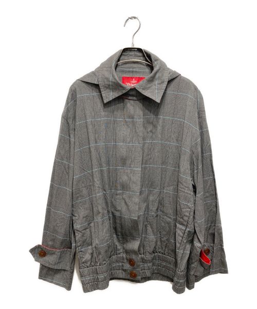 Vivienne Westwood RED LABEL（ヴィヴィアンウエストウッドレッドレーベル）Vivienne Westwood RED LABEL (ヴィヴィアンウエストウッドレッドレーベル) グレンチェックジャケット グレー サイズ:02の古着・服飾アイテム