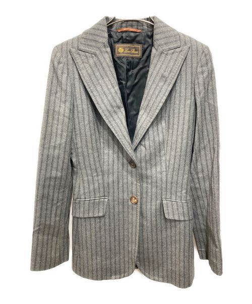 LORO PIANA（ロロピアーナ）LORO PIANA (ロロピアーナ) カシミヤブレンドテーラードジャケット グレー サイズ:38の古着・服飾アイテム