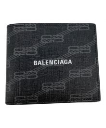 BALENCIAGA（バレンシアガ）の古着「BBモノグラムコーティングキャンバスウォレット」｜ブラック