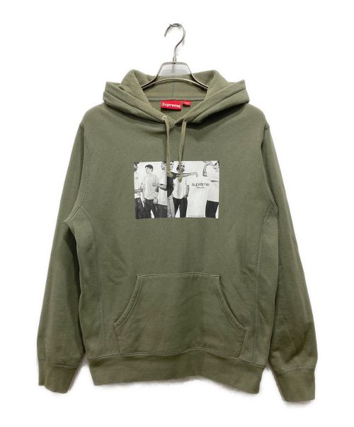 SUPREME（シュプリーム）SUPREME (シュプリーム) Classic Ad Hooded Sweatshirt オリーブ サイズ:Mの古着・服飾アイテム