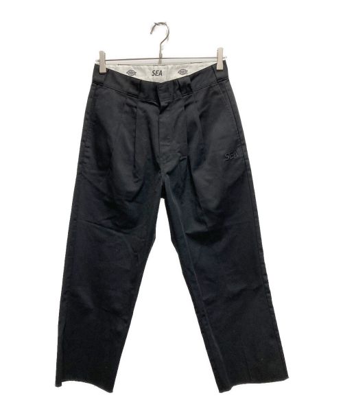 Dickies（ディッキーズ）Dickies (ディッキーズ) WIND AND SEA (ウィンド アンド シー) 2タックトラウザーズ ブラック サイズ:Sの古着・服飾アイテム