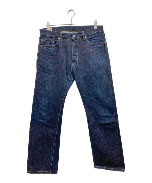 MOMOTARO JEANS（桃太郎ジーンズ）MOMOTARO JEANS (桃太郎ジーンズ) ヴィンテージスリムストレート ボタンフライ ネイビー サイズ:W34の古着・服飾アイテム