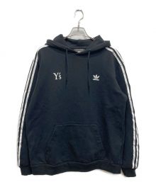 adidas×Y's（アディダス×ワイズ）の古着「3ラインフラワープルオーバーパーカー/50th ANNIVERSARY」｜ブラック