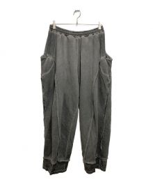 whiteland Blackburn（ホワイトランドブラックバーン）の古着「ジップアップワイドスウェットパンツ／ZIP UP WIDE SWEATPANTS」｜グレー