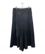 Yohji Yamamoto pour hommeヨウジヤマモト プールオム）の古着「むら染袴ワイドパンツ／Sarouel Skirt Uneven Dyeing Wrinkled Gabardine」｜ブラック