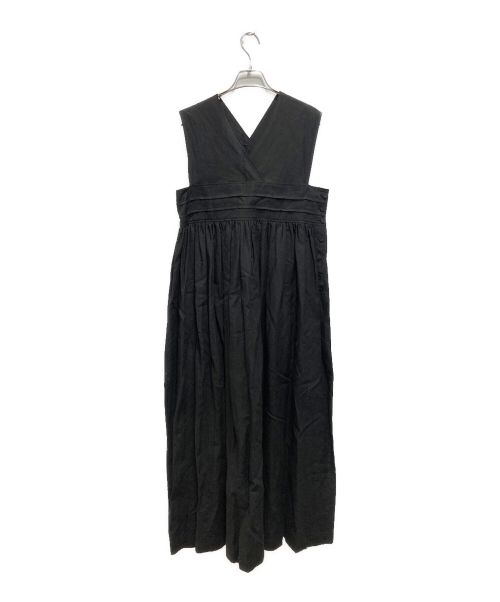 HYKE（ハイク）HYKE (ハイク) リネンマキシドレス／LINEN MAXI DRESS／22SS ブラック サイズ:Mの古着・服飾アイテム