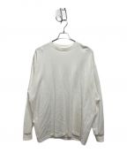 nonnotteノノット）の古着「HARD TWIST BALANCE JERSEY TAPERED OVERSIZED LONG SLEEVE」｜ホワイト