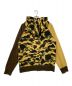 A BATHING APE (アベイシングエイプ) カモ柄フルジップパーカー イエロー×ブラウン サイズ:L：17000円