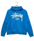 stussyステューシー）の古着「ロゴパーカー」｜スカイブルー