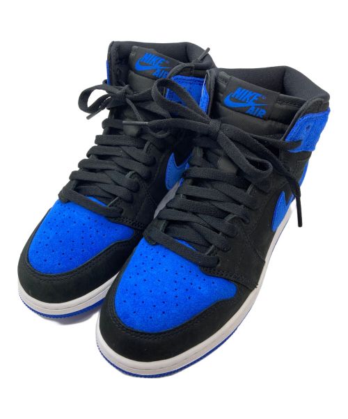 NIKE（ナイキ）NIKE (ナイキ) AIR JORDAN 1 RETRO HIGH OG GS BLACK/ROYAL BLUE-WHI サイズ:24 未使用品の古着・服飾アイテム