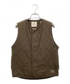 Snow peakスノーピーク）の古着「QUILTED FLANNEL VEST」｜カーキ