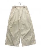 MEYAMEメヤメ）の古着「SIDE LINE WIDE PANTS」｜ホワイト