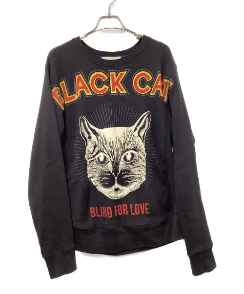 GUCCI（グッチ）GUCCI (グッチ) Black Cat Sweatshirt ブラック サイズ:36の古着・服飾アイテム