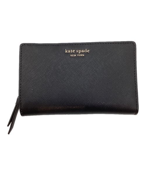 Kate Spade（ケイトスペード）Kate Spade (ケイトスペード) CAMERON MEDIUM BIFOLD WALLET ブラックの古着・服飾アイテム