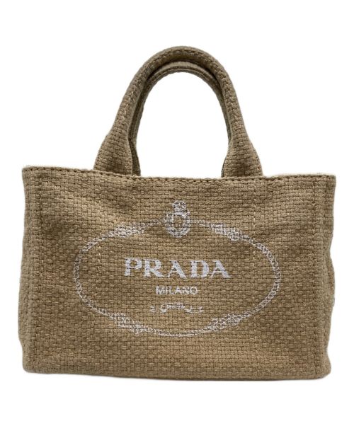 PRADA（プラダ）PRADA (プラダ) カナパリネン2WAYショルダーバッグ ベージュの古着・服飾アイテム