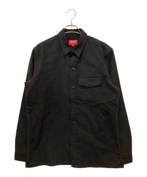 SUPREME（シュプリーム）Supreme (シュプリーム) Brushed Flannel Twill Shirt ブラック サイズ:SIZE Lの古着・服飾アイテム