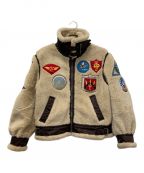 AVIREXアヴィレックス）の古着「B-3ワッペンTOPGUN RETRO BOA」｜ベージュ