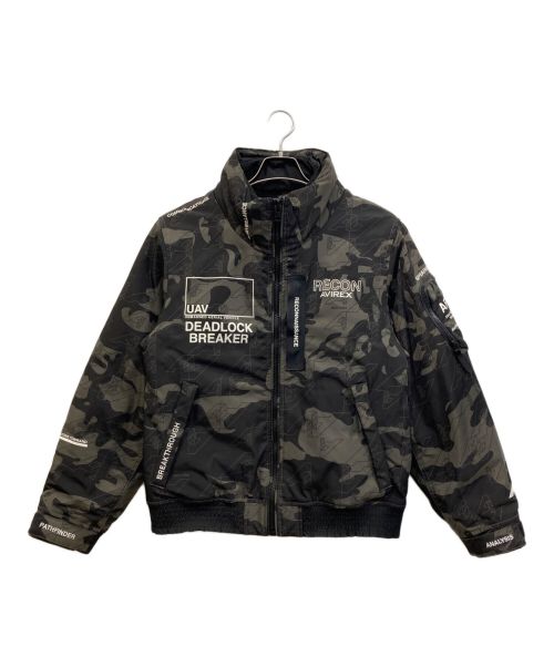 AVIREX（アヴィレックス）AVIREX (アヴィレックス) FLIGHT JACKET WEATHER WATCHER グレー サイズ:Lの古着・服飾アイテム