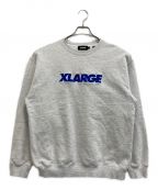 X-LARGEエクストララージ）の古着「STANDARD LOGO CREWNECK SWEAT」｜グレー