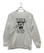 WTAPSダブルタップス）の古着「VOTEロングスリーブTシャツ」｜ホワイト