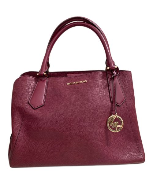 MICHAEL KORS（マイケルコース）MICHAEL KORS (マイケルコース) レザーハンドバッグ レッドの古着・服飾アイテム