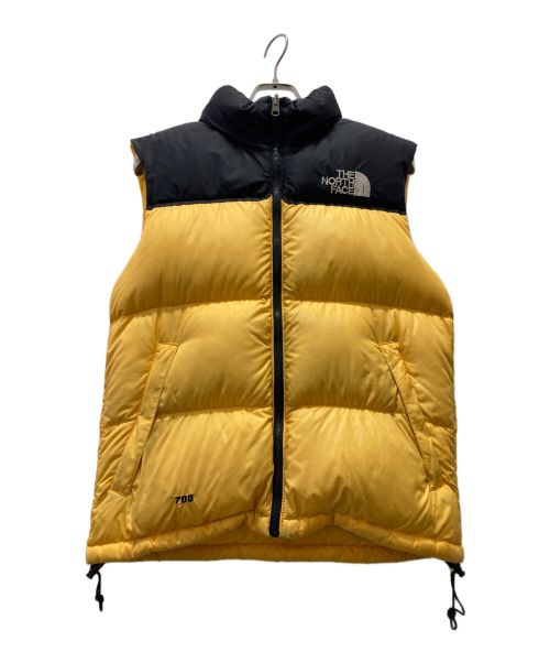 THE NORTH FACE（ザ ノース フェイス）THE NORTH FACE (ザ ノース フェイス) ヌプシダウンベスト ブラック×イエロー サイズ:Sの古着・服飾アイテム