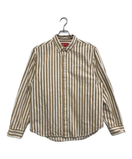 SUPREME（シュプリーム）SUPREME (シュプリーム) Denim Shirt Tan Stripe ベージュ×アイボリー サイズ:Mの古着・服飾アイテム