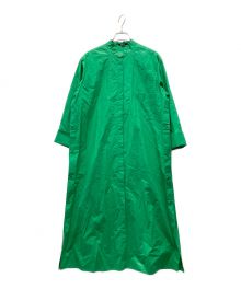 DRESSLAVE（ドレスレイブ）の古着「corting cotton long＆leen shirt dress」｜グリーン