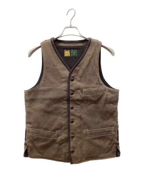 Joe McCOY（ジョーマッコイ）Joe McCOY (ジョーマッコイ) PIQUE WORK VEST ブラウン サイズ:表記なしの古着・服飾アイテム