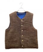 VISVIMビズビム）の古着「CROCHET KNIT VEST (N.D.)」｜ブラウン