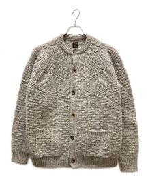 BATONER（バトナ―）の古着「SPREAD ARAN CREW NECK CARDIGAN」｜ベージュ