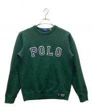 POLO RALPH LAUREN (ポロ・ラルフローレン) ワッペンロゴスウェット グリーン サイズ:XS