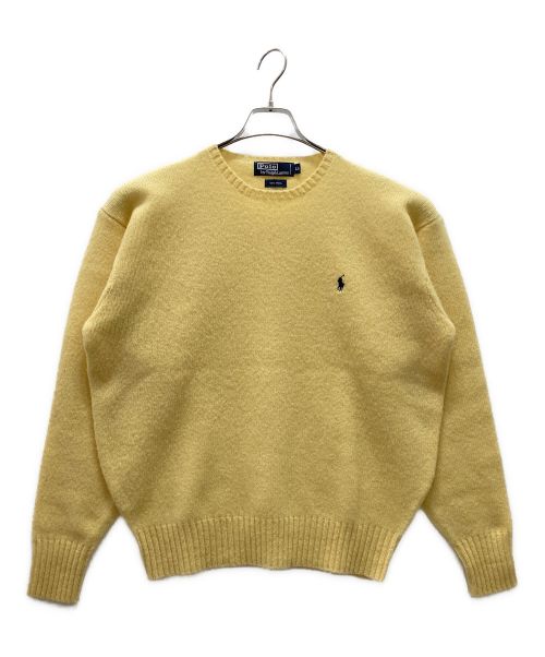 POLO RALPH LAUREN（ポロ・ラルフローレン）POLO RALPH LAUREN (ポロ・ラルフローレン) クルーネックニット イエロー サイズ:LLの古着・服飾アイテム