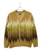 Needlesニードルズ）の古着「モヘアカーディガン Mohair Cardigan - Zigzag」｜キャメル