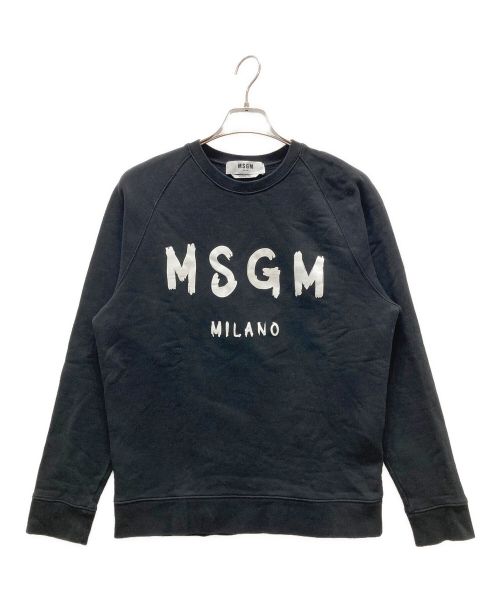 MSGM（エムエスジーエム）MSGM (エムエスジーエム) ロゴプリントスウェット ブラック サイズ:Mの古着・服飾アイテム