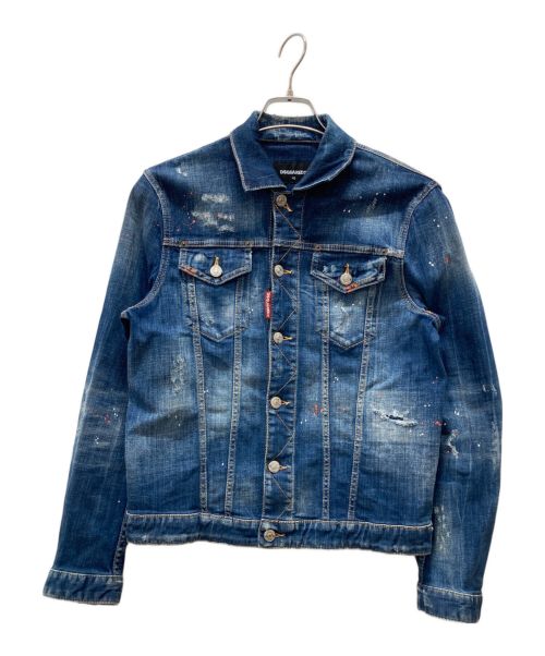 DSQUARED2（ディースクエアード）DSQUARED2 (ディースクエアード) DAN JEAN JACKET/デニムジャケット ブルー サイズ:42の古着・服飾アイテム