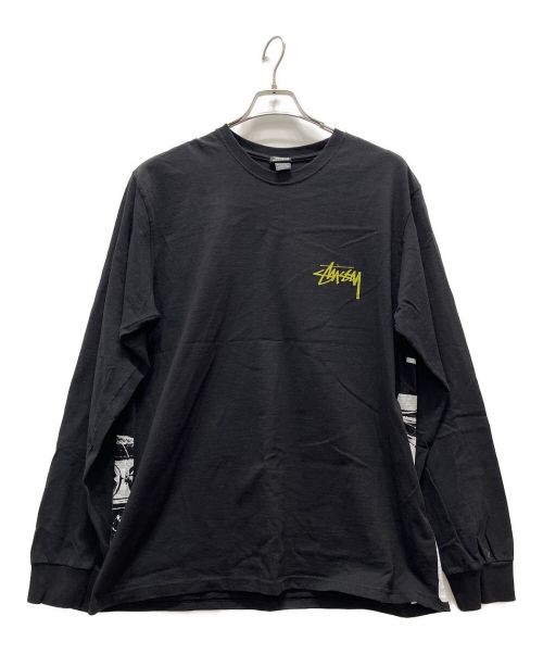 stussy（ステューシー）stussy (ステューシー) ロングスリーブカットソー/Beat Crazy LS TEE ブラック サイズ:Lの古着・服飾アイテム