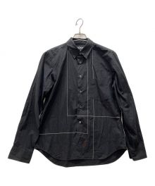 BLACK COMME des GARCONS（ブラック コムデギャルソン）の古着「ステッチデザインシャツ」｜ブラック