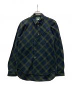 COMME des GARCONS HOMME PLUSコムデギャルソンオムプリュス）の古着「変形チェックシャツ」｜グリーン