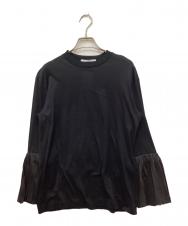 TOGA PULLA (トーガ プルラ) Cotton jersey top 1 ブラック サイズ:36 未使用品