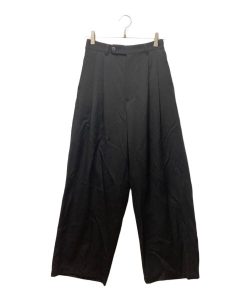 juha（ユハ）juha (ユハ) 2TUCK WIDE EASY PANTS/2タックイージーパンツ ブラック サイズ:3の古着・服飾アイテム