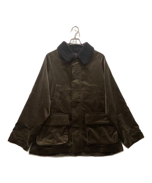 juha（ユハ）juha (ユハ) BOA COLLAR CORDUROY JACKET オリーブ サイズ:4の古着・服飾アイテム