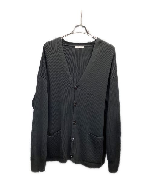 AURALEE（オーラリー）AURALEE (オーラリー) SUPER HARD TWIST RIB KNIT BIG CARDIGAN / ビッグカーディガン ブラック サイズ:4の古着・服飾アイテム