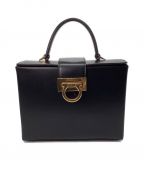 Salvatore Ferragamoサルヴァトーレ フェラガモ）の古着「TRIFOLIO BOX BAG」｜ブラック